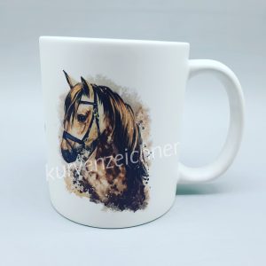 personalisierte Pferdetasse Keramik