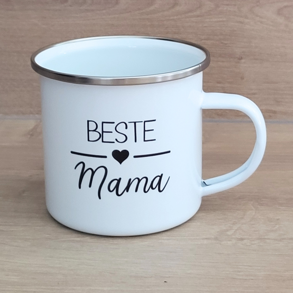 Emaille Tasse Beste Mama