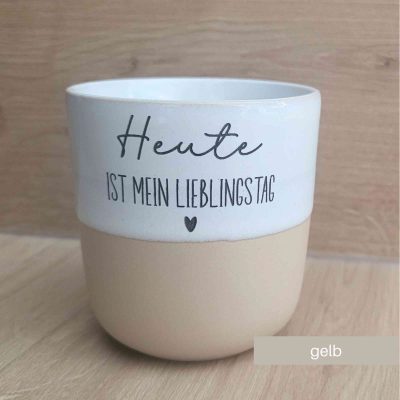 Tasse mit motivationsspruch