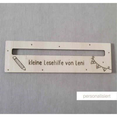 personalisierte Lesehilfe. Tolles Geschenk für die Schultüte.